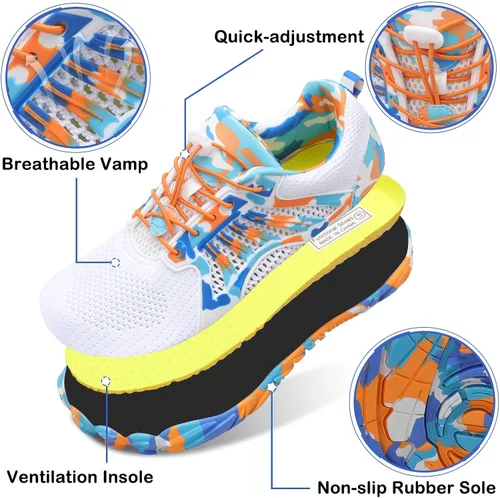 Vista 4 de Scurtain Unisex Mens Womens Athletic Hiking Water Shoes Quick Dry Barefoot Aqua Shoes Swim Shoes Beach Shoes with Drainage