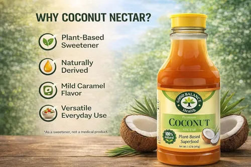 Vista 2 de Good Balance Health - Néctar de coco Edulcorante líquido natural Edulcorante de bajo índice glucémico Todo natural y orgánico Sustituto