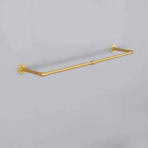 Vista 7 de Perchero industrial para ropa de tubería montado en la pared, estante de ropa vintage al por menor, estante de ropa, perchero de metal comercial