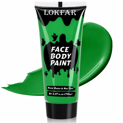 Vista 20 de Pintura corporal blanca para maquillaje de Halloween, crema a base de agua Blanco