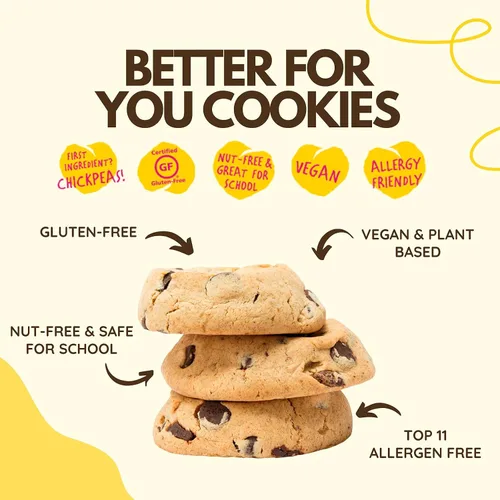 Vista 2 de Rule Breaker - Galletas veganas, sin gluten, sin nueces, hipoalergénicas, Kosher, envueltas individualmente, 1.9 oz, aperitivos