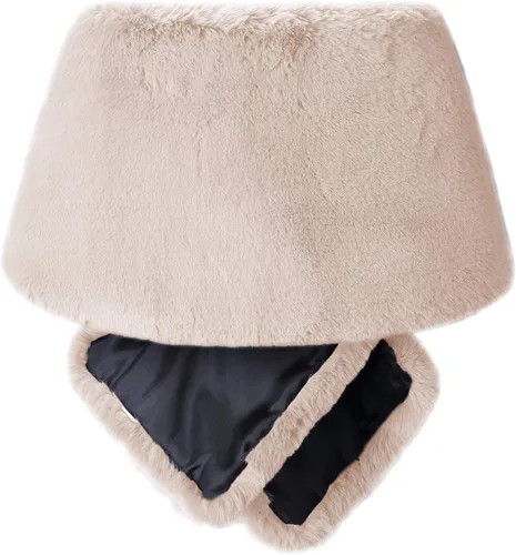 Vista 2 de Caracilia Saco de piel sintética de lujo, estilo capa, para bodas, para mujer.