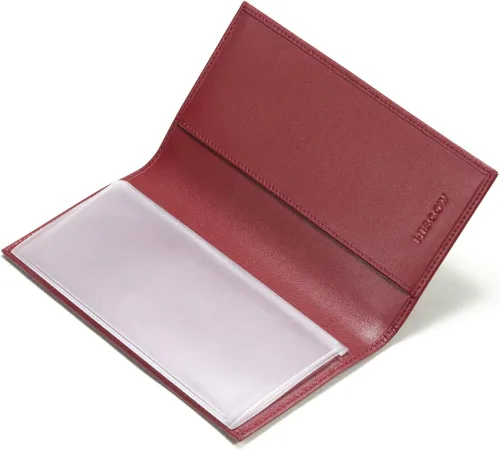 Vista 3 de HISCOW Funda minimalista para chequera, cuero de grano completo