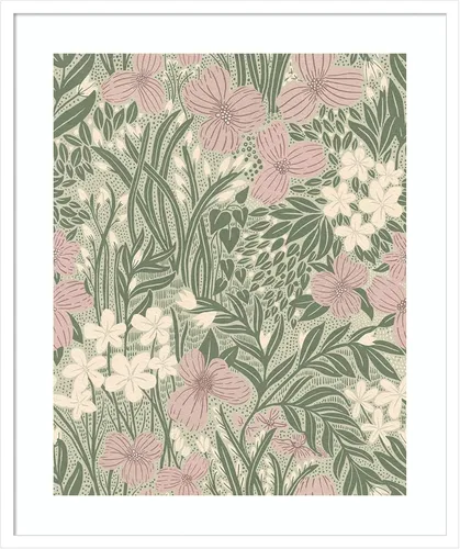 Vista 16 de Amanti Art Katie Oshea - Lienzo decorativo para pared, diseño de campo de flores, verde claro, 24 x 20 pulgadas, arte de pared de flores, decoración
