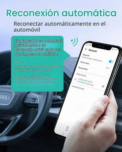 Vista 8 de Adaptador Bluetooth para Audi MMI 2G con puerto AMI, receptor Bluetooth