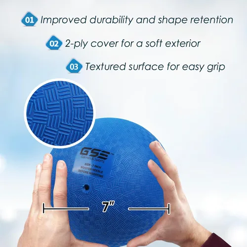 Vista 2 de GSE Games & Sports Expert Pelotas inflables para parque infantil, kickball, pelota de Dodge con rebote, balonmano. Ideal para 4 juegos de pelota