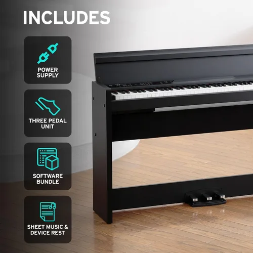 Vista 13 de Korg LP-380U - Piano digital para el hogar con teclado de 88 teclas y soporte, palisandro Rosewood