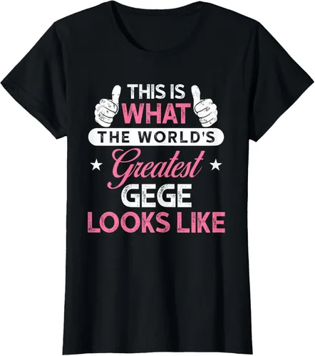 Vista 47 de Gege Gift: World's Greatest Gege T-Shirt, Negro