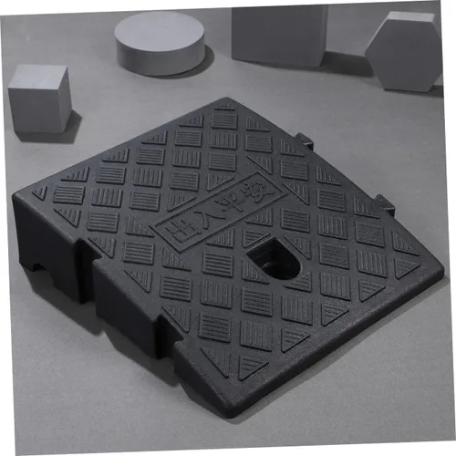 Vista 6 de GANAZONO Rampa para silla de ruedas para exteriores, rampa auxiliar para silla de ruedas, almohadilla auxiliar de pendiente, rampa de umbral, rampa