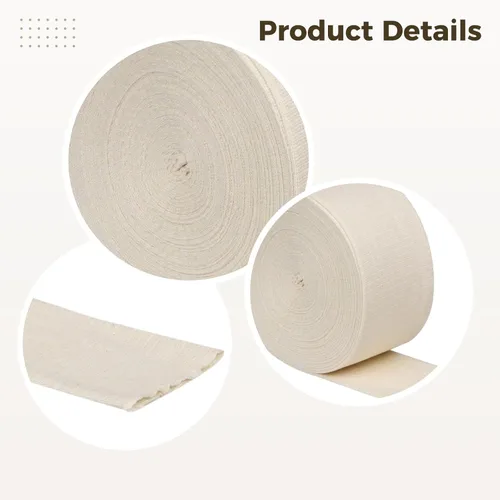 Vista 2 de High Stretch Breathable Cotton Tubular Elastic Bandage, Customizable Stockinette Wrap, Skin-Friendly Compression Support for Limbs, Post-Injury Care