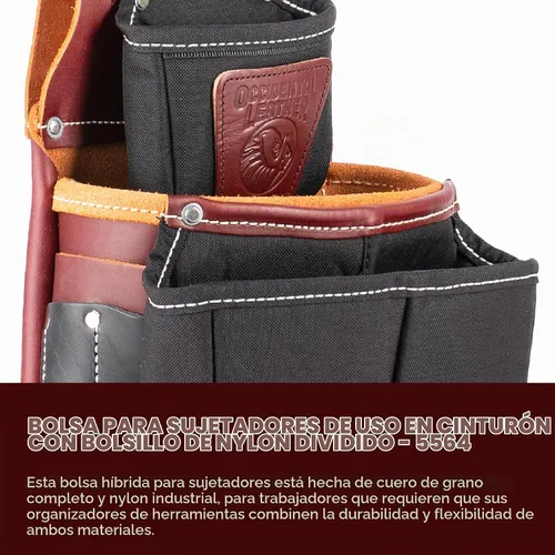 Vista 2 de Occidental Leather Bolsa de Cinturón con Sujetador de Nylon Dividido - 6 Bolsillos y Portaherramientas - Fabricada en EE. UU