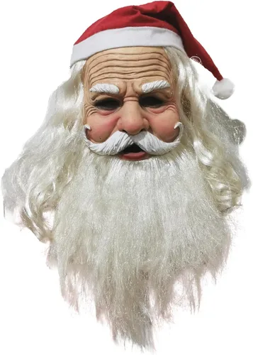 Vista 6 de La Máscara de Cosplay de Navidad, Máscara de Látex para Adulto de Navidad, Máscara de Cosplay Verde