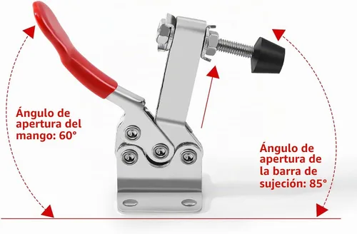 Vista 2 de 10 unidades de abrazaderas de palanca de sujeción para carpintería, abrazaderas 201B, herramienta de mano, abrazadera de palanca con capacidad