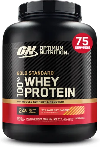 Vista 16 de Optimum Nutrition Estándar dorado 100% Proteína de Suero de Leche en Polvo, Pie de lima, 1.8 Libra