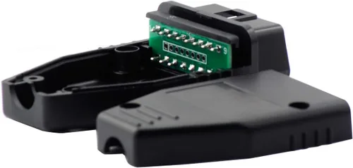 Vista 5 de Auto Car OBD2 - Conector de 16 pines, adaptador de conector macho de 16 pines, enchufe macho estándar de 16 pines, carcasa OBD, herramienta de Negro