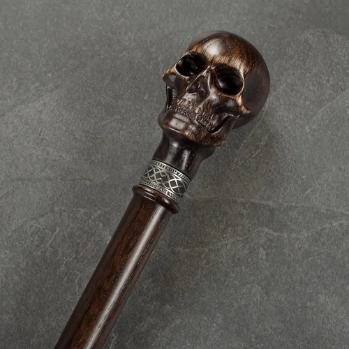Vista 9 de Asterom Bastón de Calavera - Hecho a Mano - Bastón de Calavera Bastón Gótico de Vampiro Bastones de Calavera para Hombres, Bastón Steampunk