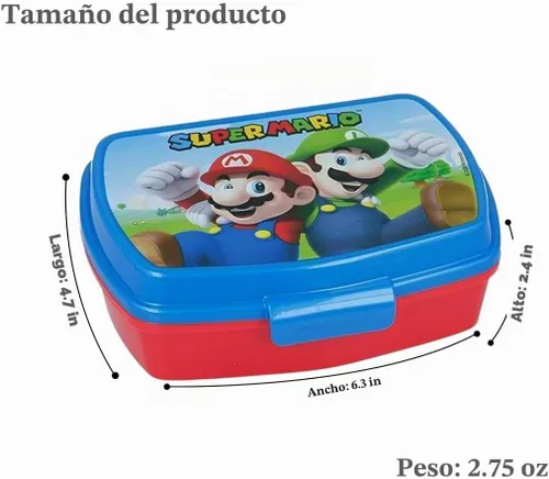 Vista 2 de Stor Caja de sándwich divertida Super Mario