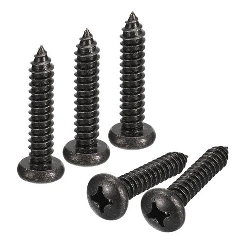 Vista 9 de uxcell Tornillo autorroscante Phillips de cabeza plana de 1/4 x 1, 25 piezas - Tornillo de madera de cabeza redonda de acero inoxidable 304