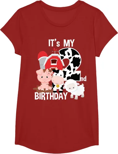Vista 81 de Camiseta para fiesta de 2 años con texto en inglés "It's My 2nd Birthday", Negro