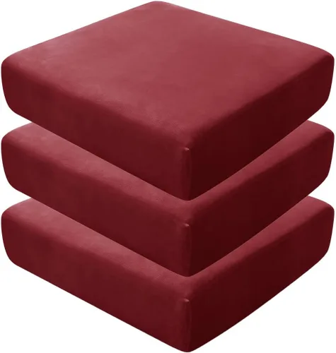 Vista 77 de Fundas de asiento de terciopelo ultra suave, fundas de cojín de asiento suave SOFE fundas de sofá con parte inferior elástica lavable funda