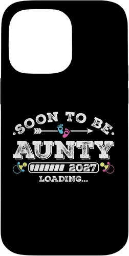 Vista 21 de Soon to Be Aunty 2027 Loading for Pregnancy Announcement Case for iPhone 17