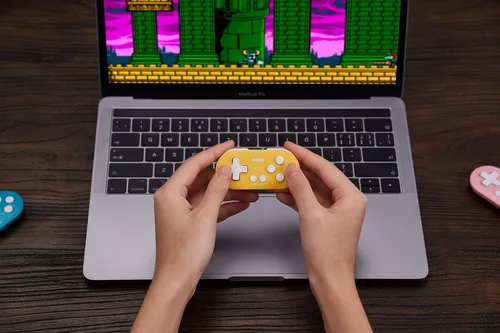 Vista 9 de 8Bitdo Zero 2 Bluetooth Gamepad Keychain Sized Mini Controller for Switch, Windows, Android, macOS & Raspberry Pi(Yellow Edition)