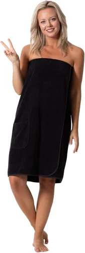 Vista 4 de Robe Direct Women’s Terry Cloth Spa and Bath Towel Wrap with Adjustable Closure & Elastic Top