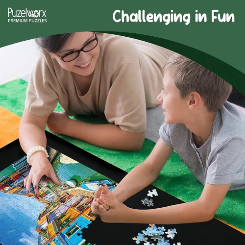 Vista 3 de Puzelworx - Rompecabezas educativo de 1000 piezas, juego familiar, regalo para adultos y niños (columpio vintage)