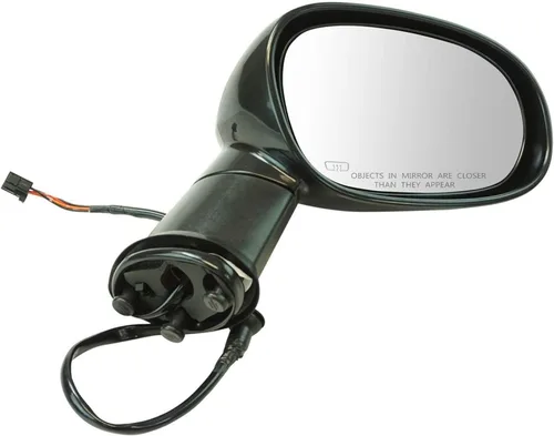 Vista 149 de TRQ Cubierta cromada del espejo manual del lado del pasajero, acabado liso para Volvo VNL 2004-2014