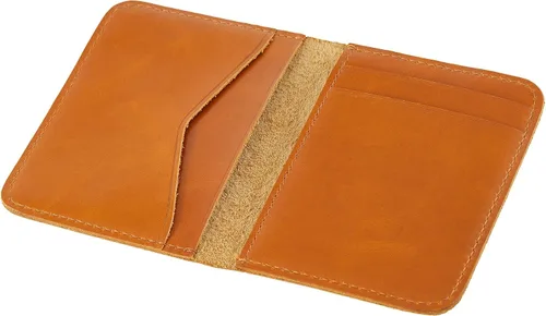Vista 3 de DUEBEL Billetera delgada de cuero genuino de grano completo, con bolsillo frontal, minimalista, delgada, tarjetero