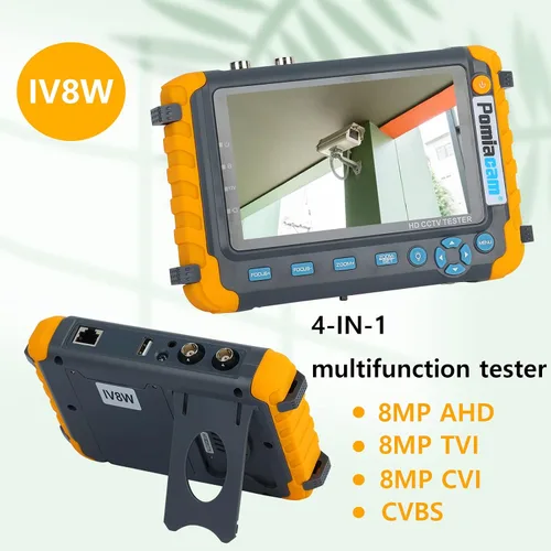 Vista 9 de AHD CCTV Monitor Cámara Probador IV8W 5 pulgadas 4-en-1 8MP AHD TVI 8MP CVI CVBS 1080P Coaxial HD Testerr Soporte RS485 PTZ Controlador/UTP Cable