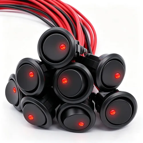 Vista 18 de Twidec/5 piezas Interruptor basculante redondo de 12V ON/OFF/ON AC 6A/250V 10A/125V SPST 3 pines 3 posiciones interruptor de palanca para coche
