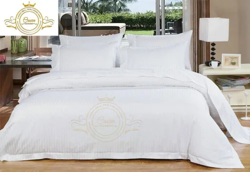 Vista 17 de Corona Collection Hotel beddings 600-thread-count Juego de sábana 100% algodón egipcio, 4 pieza Fit hasta 12" Deep Pocket todo Damask rayas elástica