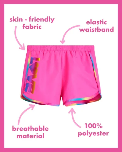 Vista 2 de Pantalones cortos deportivos para niña, paquete de 2 o 4 unidades, pantalones cortos deportivos con diseño de delfín para correr y correr (7-16)