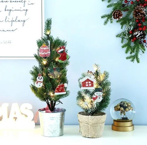 Vista 6 de 30 mini adornos de Navidad, decoraciones en miniatura de resina para mini árbol de Navidad