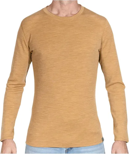 Vista 11 de MERIWOOL Capa base para hombre, 100% lana merina, peso medio, manga larga, camisa térmica Gris-Carbón