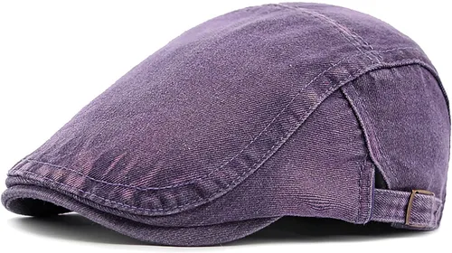 Vista 8 de DIYDECAL Gorra de algodón lavado para hombre Newsboy Gorra Ivy Flat Gatsby Driving Hat Azul oscuro