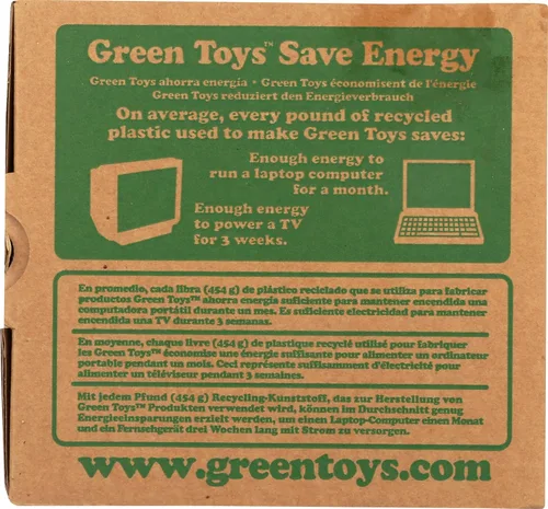 Vista 8 de Green Toys Tractor, naranja, juego de simulación, habilidades motoras, vehículo de juguete para niños. Sin BPA, ftalatos, PVC, apto