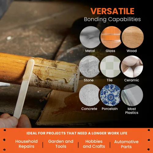 Vista 5 de Brampton Epoxi extra resistente, vida útil de 20 minutos, kit de pegamento epoxi impermeable de 2 partes para azulejos, metal, cerámica, vidrio