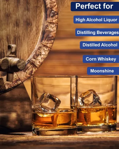 Vista 2 de CIMALAB Hidrómetro - Medidor de Alcohol, Hidrómetro de Alcohol 0-200 Proof e Hidrómetro Tralle, Probador de Graduación Alcohólica