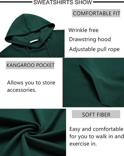 Vista 71 de COOFANDY Conjunto deportivo de 2 piezas para hombre, conjunto deportivo casual con capucha