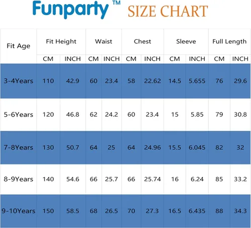 Vista 7 de FUNPARTY Princess Costumes Dress Up for Little Girls Age of 3-12 Years