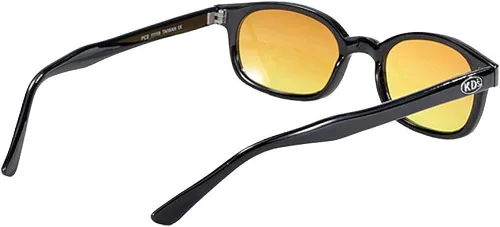 Vista 3 de Gafas de sol originales X-KD's Biker Blue Buster Amber Gradient 20% más grandes, Ámbar