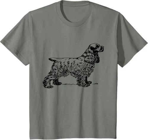 Vista 43 de Cocker Spaniel - Camiseta para perro Cocker Spaniel, gris, S Asfalto