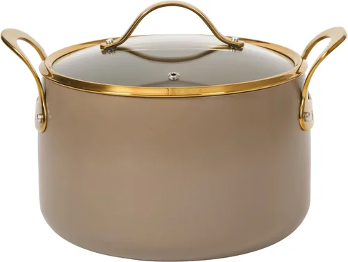 Vista 7 de bloomhouse - Dos veces ganador de los Favoritos de Oprah - Olla holandesa antiadherente de aluminio resistente de 8 cuartos de galón, libre de PFA