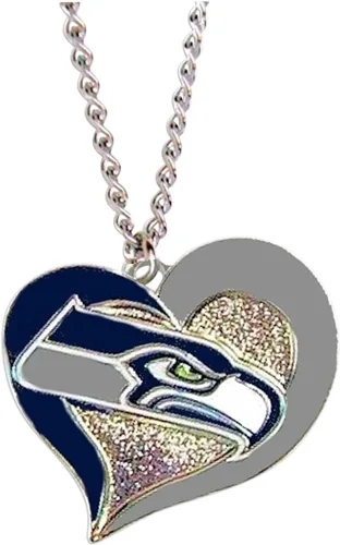 Vista 14 de Collar con colgante de corazón en espiral de la NFL - Joyería de regalo para mamá, esposa, hermana, hija, mejor amiga - Regalo ideal