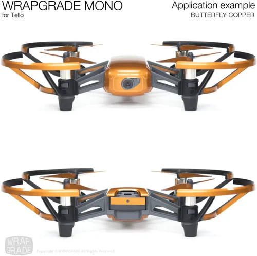 Vista 3 de Wrapgrade Mono Skin compatible con Tello (Butterfly Copper)