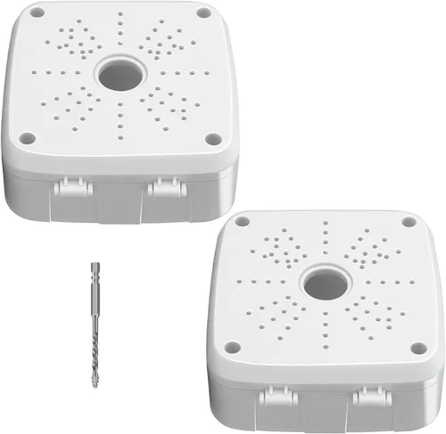 Vista 11 de Soporte universal para cámara de seguridad, soporte de caja de conexiones abatible, base de cámara IP de plástico impermeable, soporte de cable