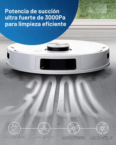 Vista 3 de ECOVACS DEEBOT TEO+ Robot aspirador y trapeador combinado con estación de vacío automático, mapeo láser de precisión, mapas 3D, trapeador oscilante