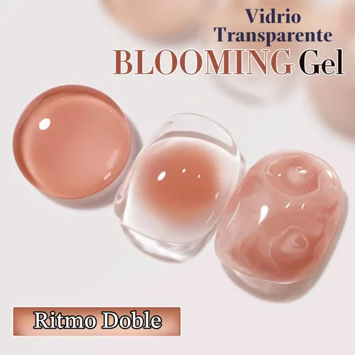 Vista 7 de Vishine 2 unidades de gel floreciente de 0.5 fl oz, esmalte de uñas transparente floreciente, efectos de propagación, gel UV, piedra natural